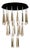 Gold Meteoriti Di Metallo Chandelier in Aluminum by Jago For Sale