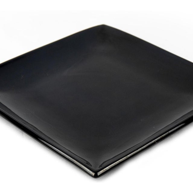 1970s European Olympia Black Porcelain Plate, 1970s For Sale - Image 5 of 6