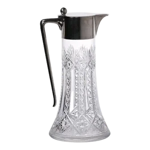 19th Century Sterling Silver / Cut Glass Claret Jug / Pitcher