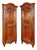 Pair of French Louis XV Walnut Corner Cabinets With 18th Century Carved Doors For Sale