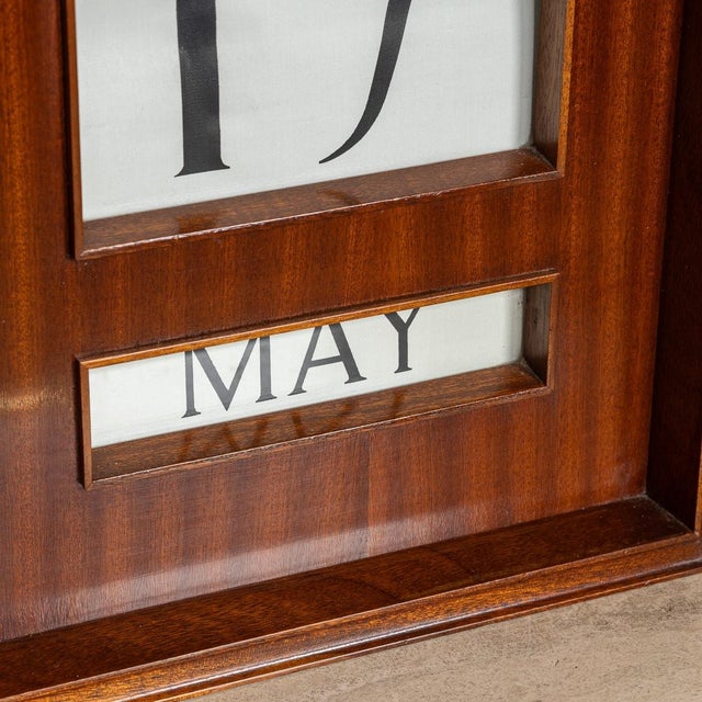 Vintage Striped Wood Perpetual Desk / Wall Calendar, 1970s For Sale - Image 10 of 18