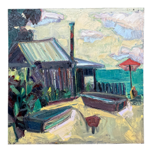 Expressionist California Landscape China Camp Oil Painting Hartman