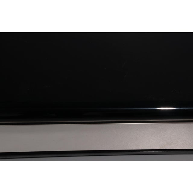 Square Black Coffee Table with Mirrored Glass, 1970 For Sale - Image 6 of 10