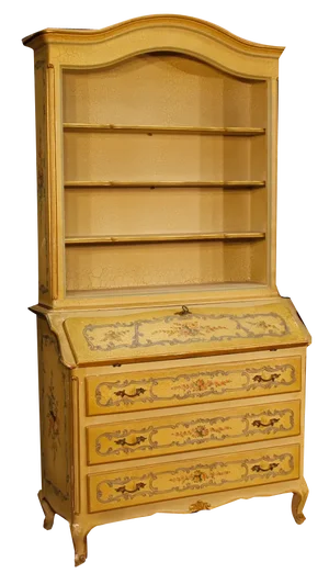 Venetian Lacquered, Painted and Gilded Trumeau, 1960s