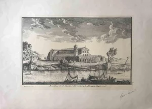 Giuseppe Vasi, Basilica of St. Paolo and Moneste, 18th Century, Offset