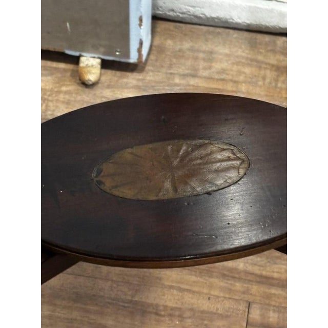 Antique English Wood Tray Top Serving Table For Sale - Image 8 of 12