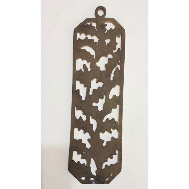 Mid-Century Gold-Painted Cast Iron Botanical Four Seasons Wall Panels – Pair For Sale - Image 4 of 11