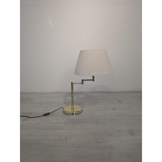 Hollywood Regency Brass Table Lamp For Sale - Image 5 of 14