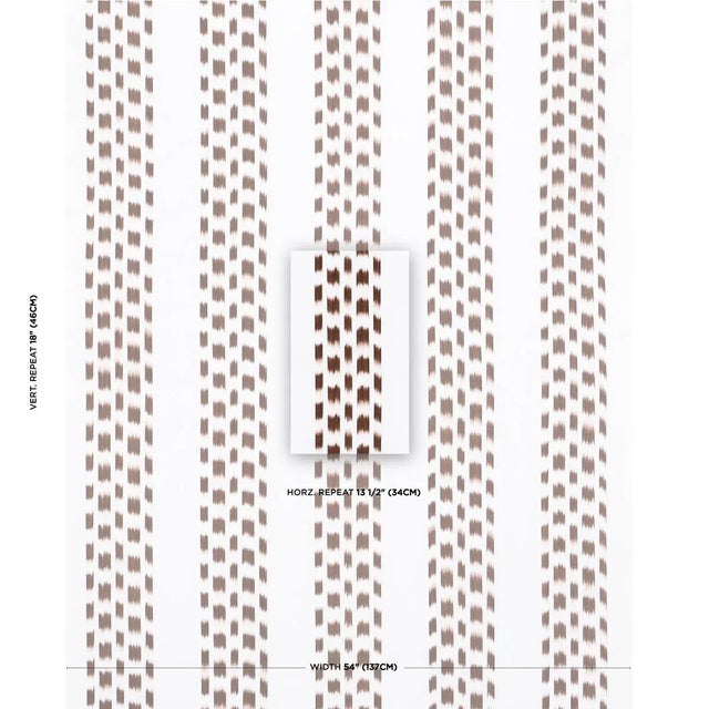 Using a traditional, artisanal weaving technique, Izmir Ikat Stripe in cocoa is intentionally irregular, emphasizing the...