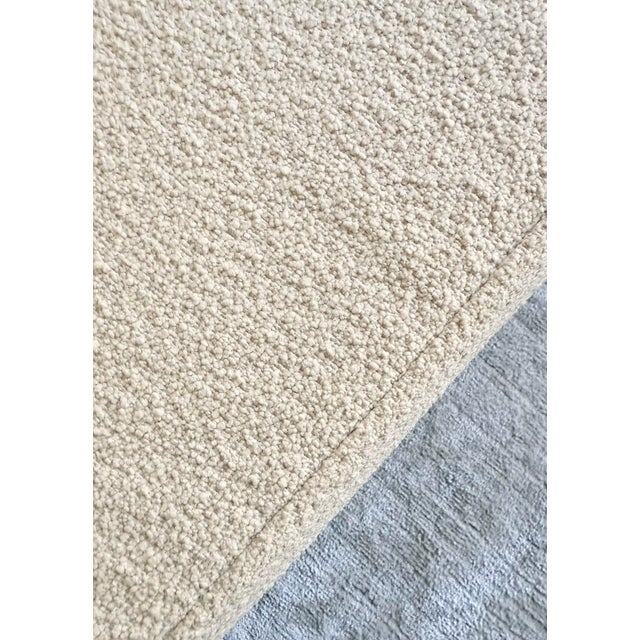 A Hand-Crafted Wood and Bouclé Daybed, 21st Century For Sale - Image 9 of 12