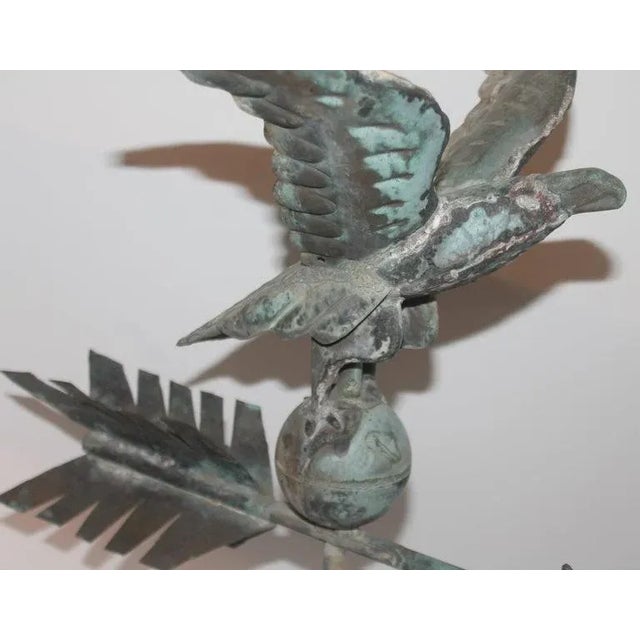 Rustic 19thc Eagle Full Body Weathervane on Stand For Sale - Image 3 of 11