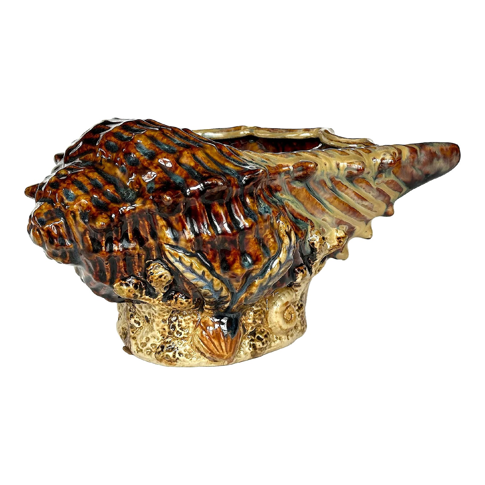 Art Pottery Seashell Planter | Chairish