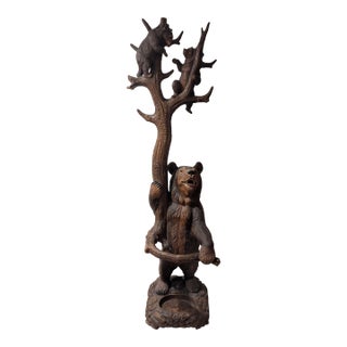 Black Forest Bear Umbrella Stand For Sale