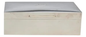 1988 English Silver Cigarette Box in the Equestrian Taste
