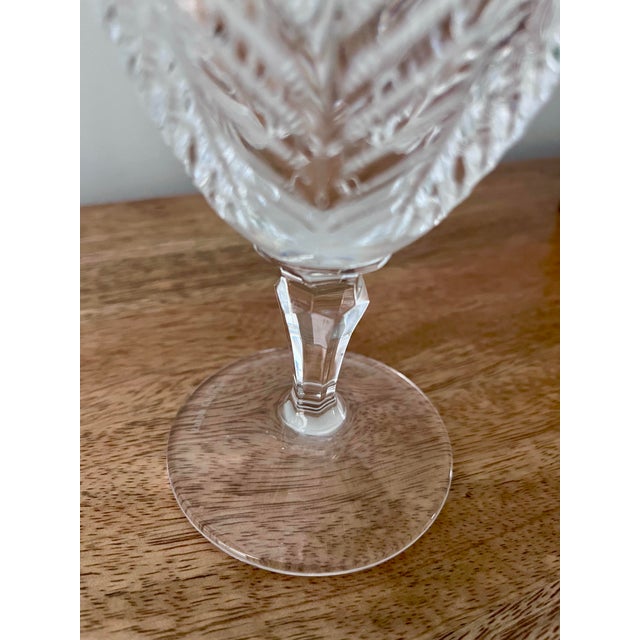 1990s Ralph Lauren Crystal Cut Herringbone Iced Tea Glasses - Set of 7 For Sale - Image 9 of 10