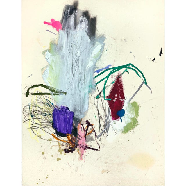 Contemporary Abstract Mixed Media on Canvas "Untitled 134_25" by Ludovic Dervillez For Sale - Image 4 of 4