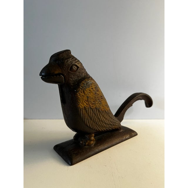 Antique 1900s Cast Iron Painted Bird Nutcracker For Sale - Image 9 of 9