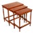 Nesting Tables in Satinwood with Brass Inlays, Set of 3 For Sale