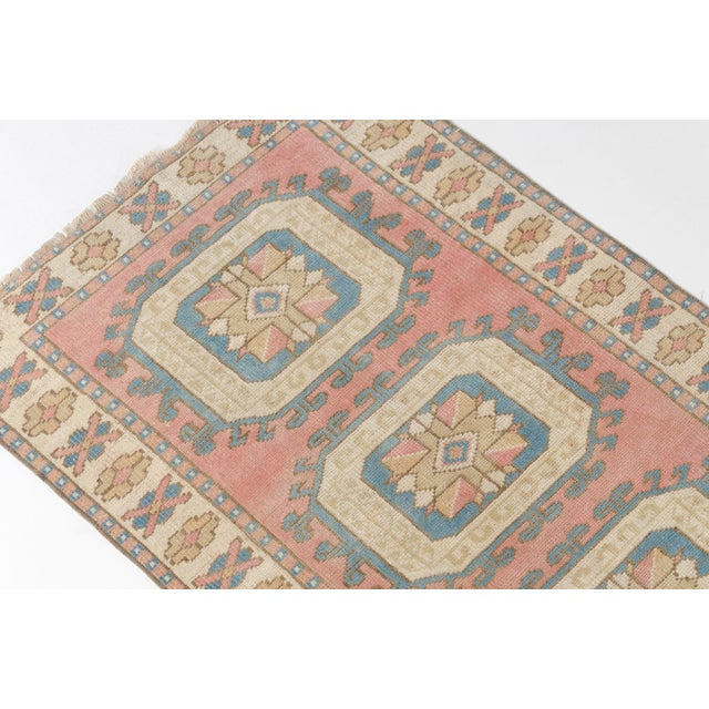 Mid 20th Century Oushak Geometric Anatolian Runner For Sale - Image 10 of 10
