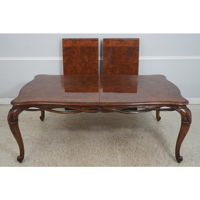 Age: Approx: 20 Years Old Details: Walnut Finish Quality Construction Large Impressive Table Nice Inlay Work Walnut Top &...