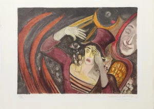 Le Troisième Oeil (The Third Eye), Marcel Marceau Lithograph