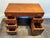 Brown Art Deco Mahogany Desk With Bakelite and Brass Pulls For Sale - Image 8 of 12