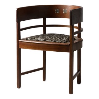 Central European Armchair with Inlaid Backrest, 1890s For Sale