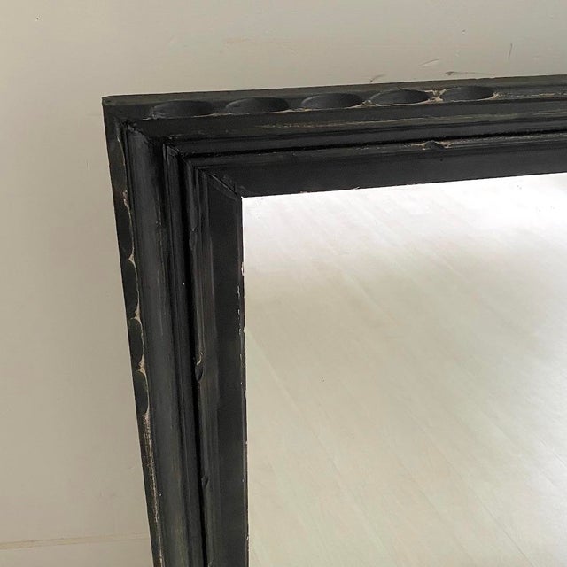 Mirror in Matte Black Wood, 1950s For Sale - Image 15 of 17