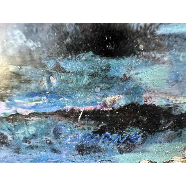 Mid-Century "A Sailor's Dream" Encaustic Painting, Signed C. Burns For Sale - Image 4 of 6