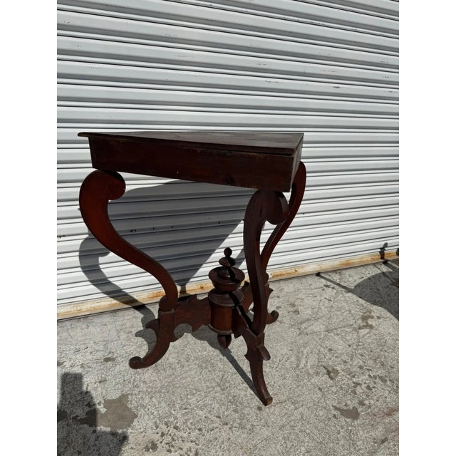 Late 19th Century Late 19th Century Elegant Mahogany Accent Table For Sale - Image 5 of 5