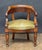French Louis Philippe Desk Armchair or Fauteuil De Bureau of Leather and Turned Walnut For Sale - Image 3 of 15