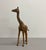 Folk Art Vintage Hand Painted Folk Art Giraffe Sculpture With Leather Ears For Sale - Image 3 of 7