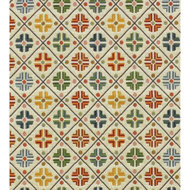 Traditional Sample - The House of Scalamandré Kirov Fabric, Multi/Cream For Sale - Image 3 of 3