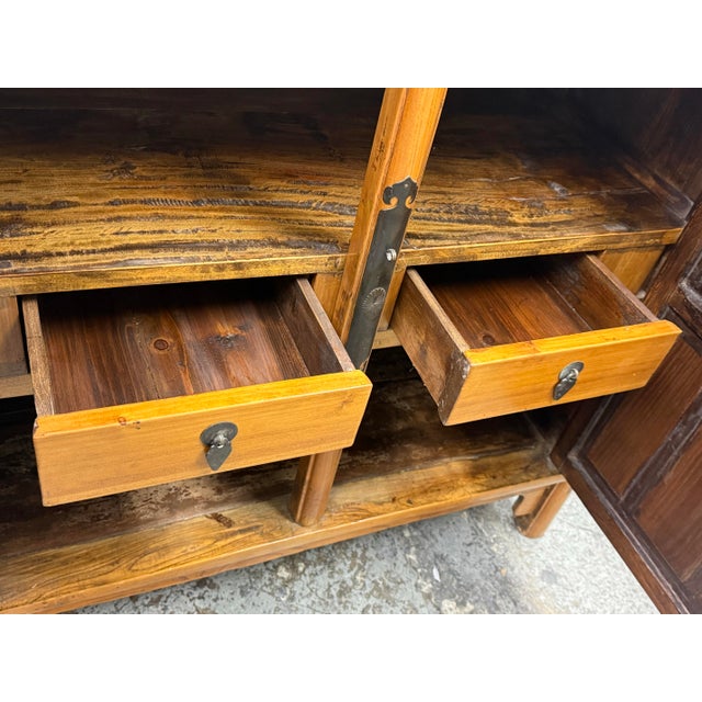 Japanese Tanus Cabinet With Drawers For Sale - Image 11 of 12