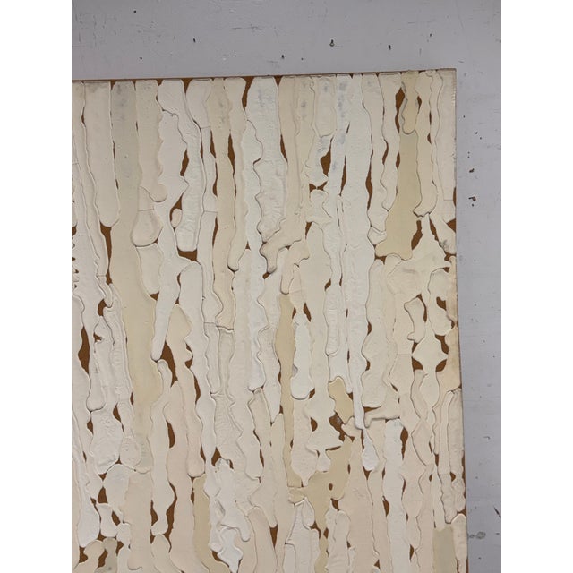 1990s Circa 1998 Rex Ray Encaustic on Jute Painting For Sale - Image 5 of 12