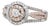 0.58ctw Diamond Halo Engagement Ring 14k White Rose Gold Size 7 Cathedral For Sale
