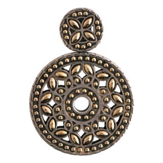 John Hardy Sterling and 18k Batu Kawung Round Pendant For Sale