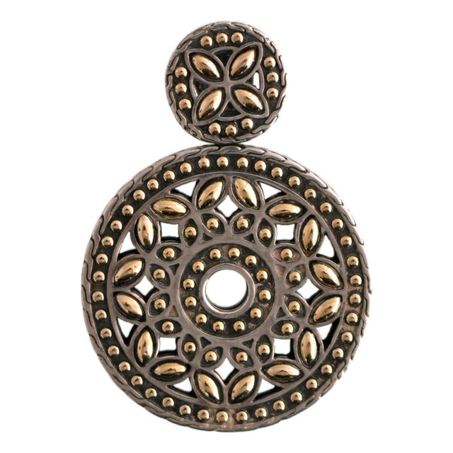 John Hardy Sterling and 18k Batu Kawung Round Pendant For Sale