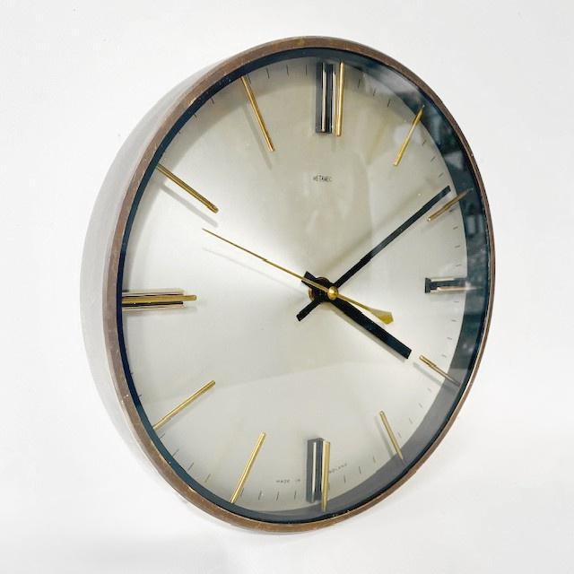 Metal Mid-Century Wall Clock from Metamec, 1950s For Sale - Image 7 of 10