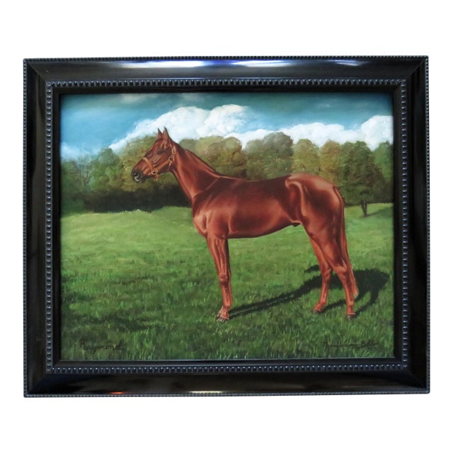 Race Horse Oil Portrait Painting "Raymond" by Nancy Weimer Belden For Sale