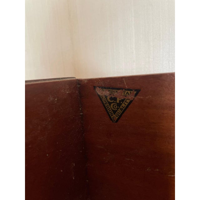 Continental Furniture Company Mid 20th Century Continental Furniture Company Mahogany Serpentine Chest of Drawers — Classic Curved Front Design For Sale - Image 4 of 13