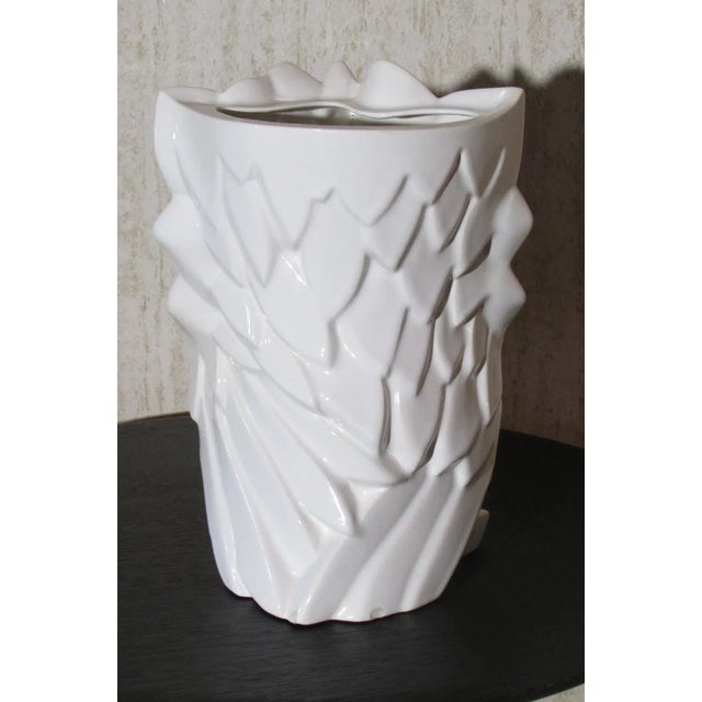 Vintage French Ceramic Vase For Sale - Image 3 of 9