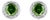 .925 Sterling Silver 1/4 cttw Treated Green Diamond Modern 4-Prong Solitaire Milgrain Stud Earrings (Green Color, I1-I2 Clarity) For Sale