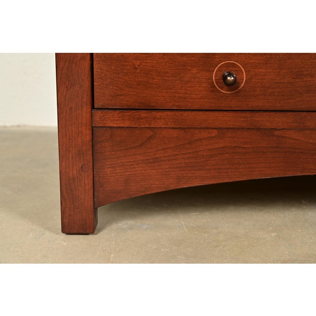 Stickley Harvey Ellis Collection Arts & Crafts Inlaid Cherry Wood Coffee Table For Sale - Image 11 of 16