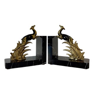 French Art Deco Bookends with Leaping Antelopes by Tedd, 1930s, Set of 2 For Sale