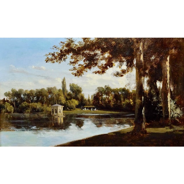 Attributed to Richard Parkes Bonington -Women W/Parasols at the Park-Oil Painting-C.1820 For Sale - Image 4 of 9