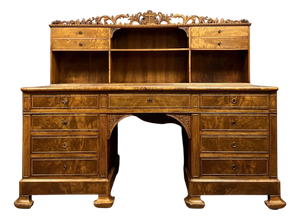 Antique Charles X Desk in Burr Walnut, 1820