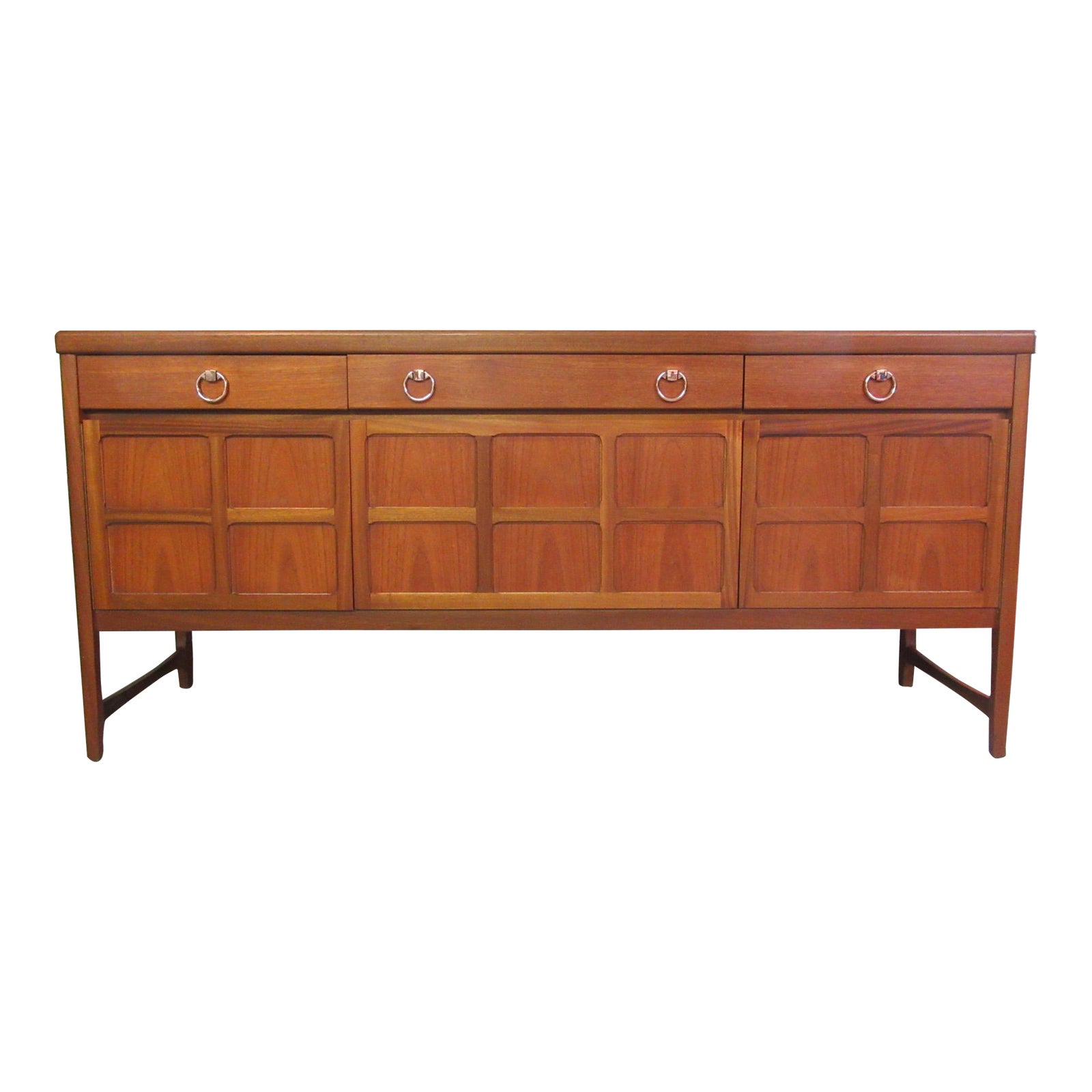 Mid 20th Century Nathan Furniture Company "Squares" Teak Credenza