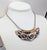 Mid-Century Modern Vintage 1975 Signed Napier Book Piece Goldtone & Rhodium Plated Bib Necklace For Sale - Image 3 of 8