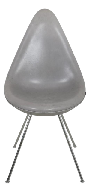 Drop Chair in Grey Grace Leather by Arne Jacobsen, 2015